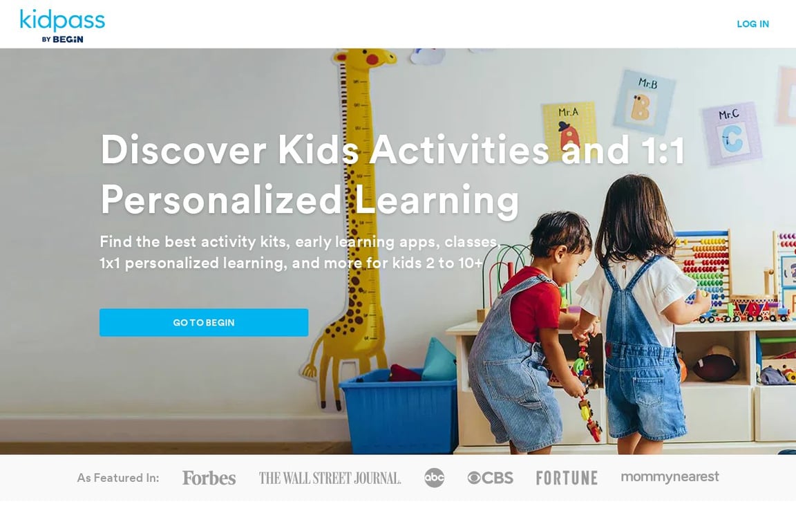 KidPass homepage