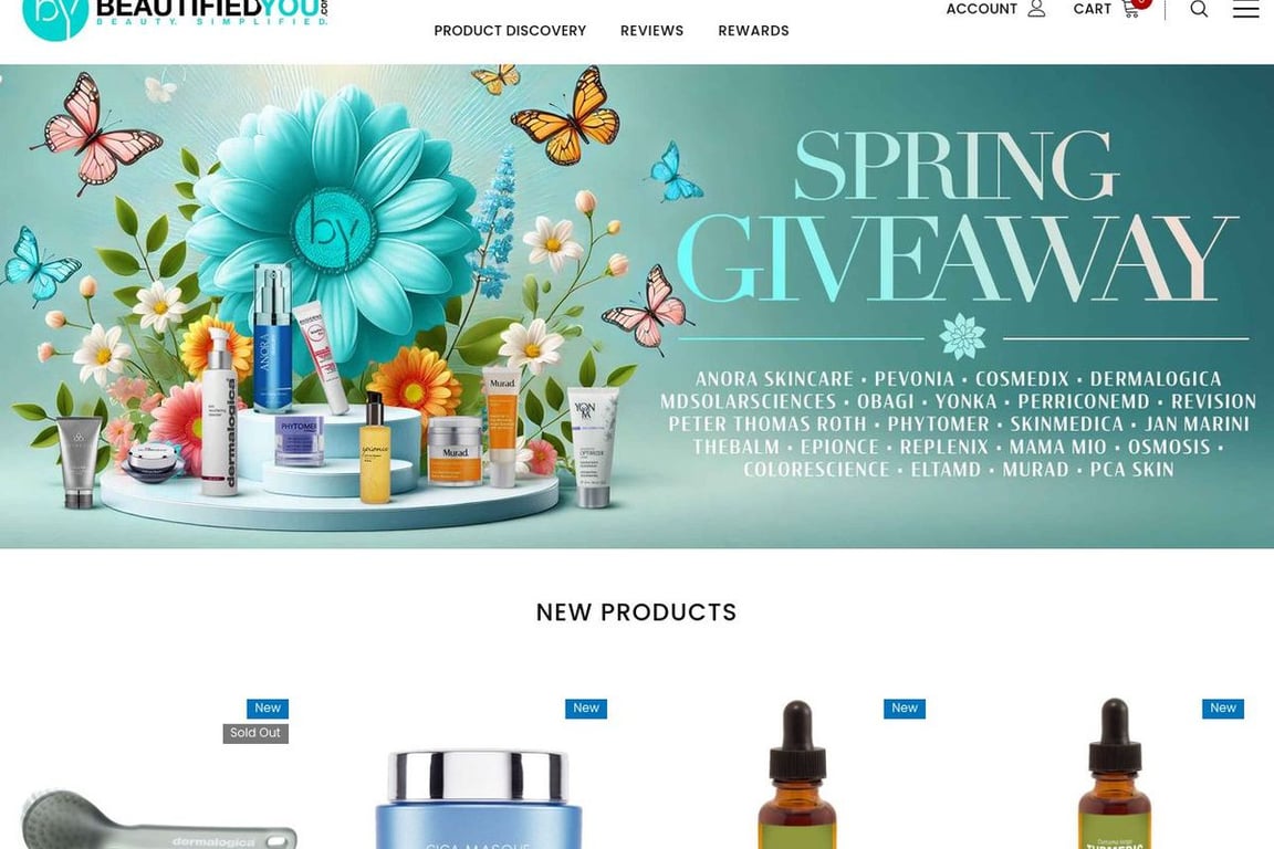 BeautifiedYou.com homepage