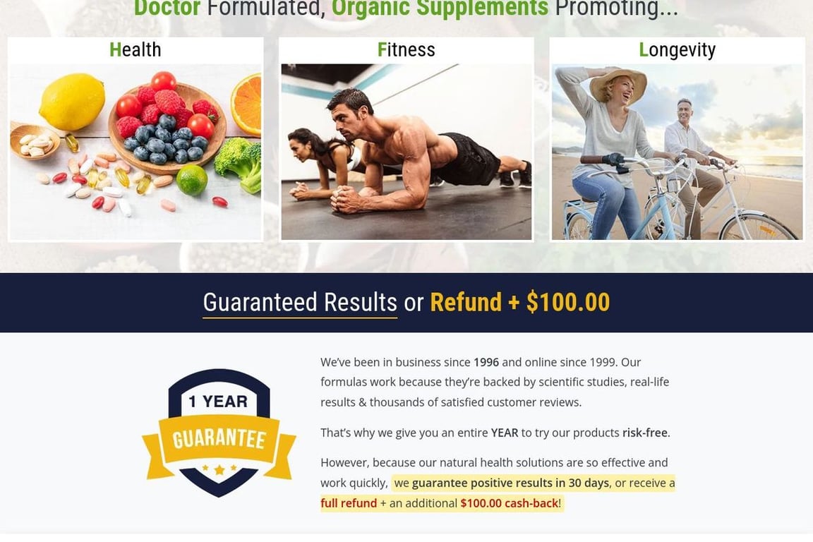 Health, Fitness & Longevity homepage