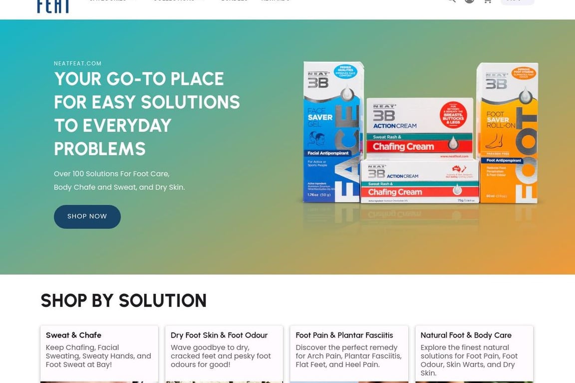 Neat Feat Products homepage