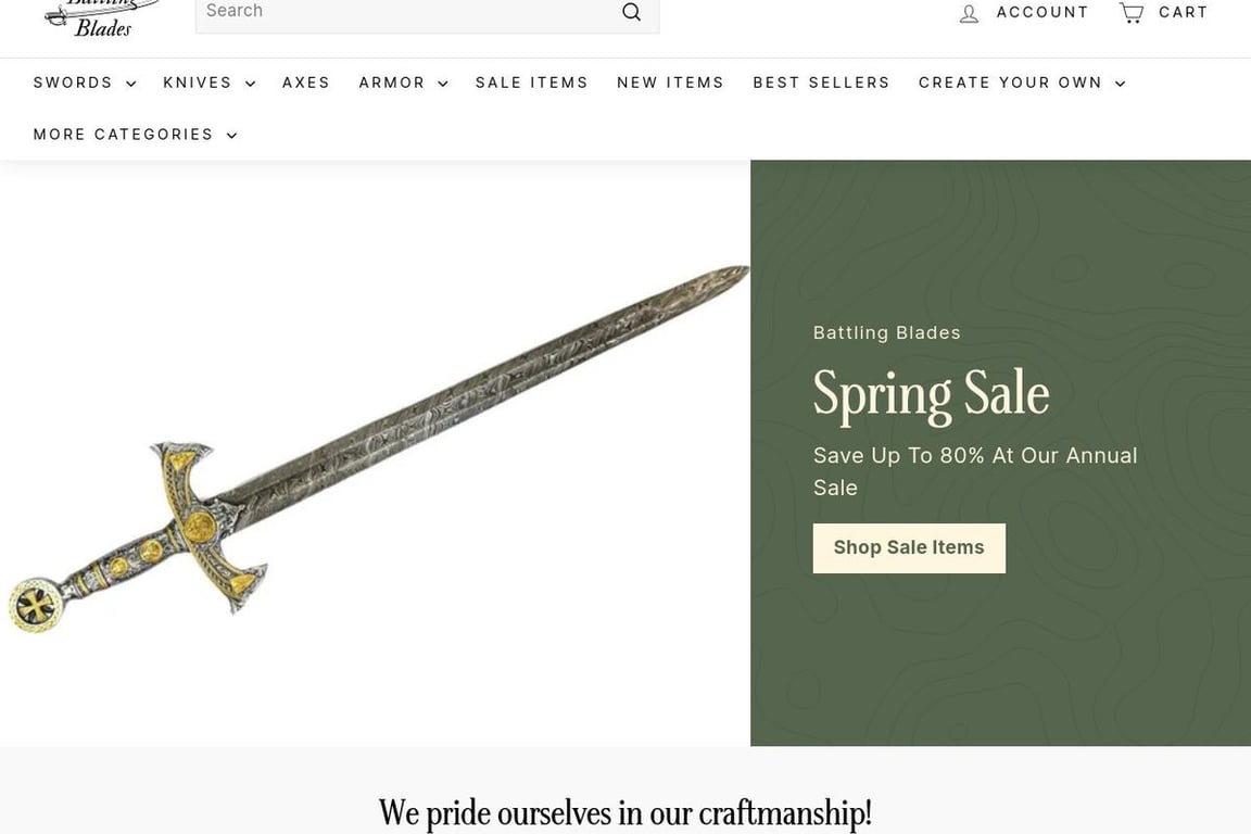Battling Blades homepage