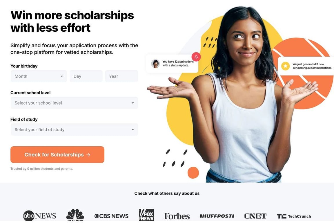 ScholarshipOwl (US) homepage