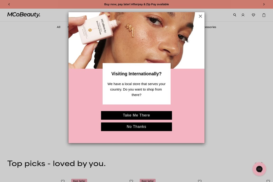 MCoBeauty homepage
