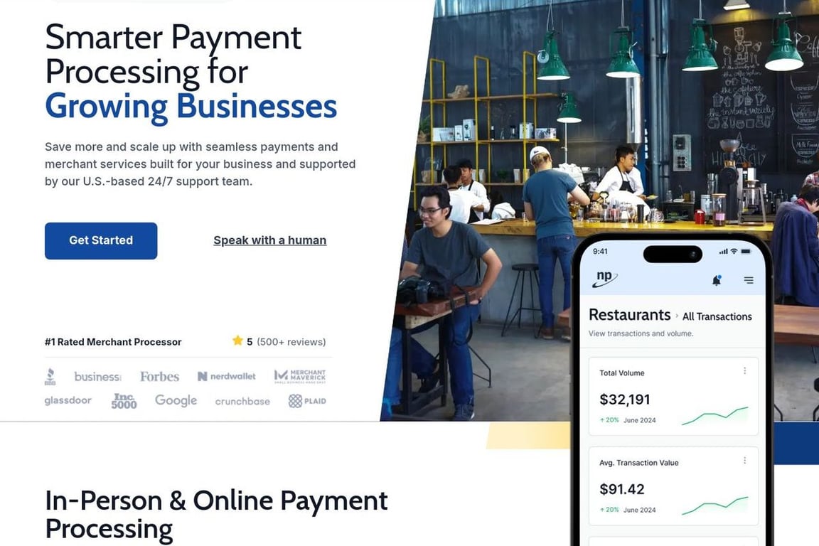 National Processing homepage