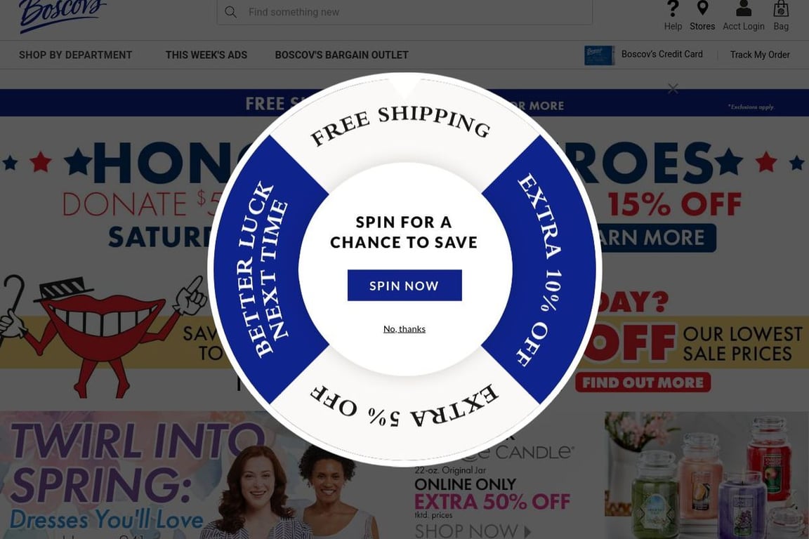 Boscov’s Department Stores homepage
