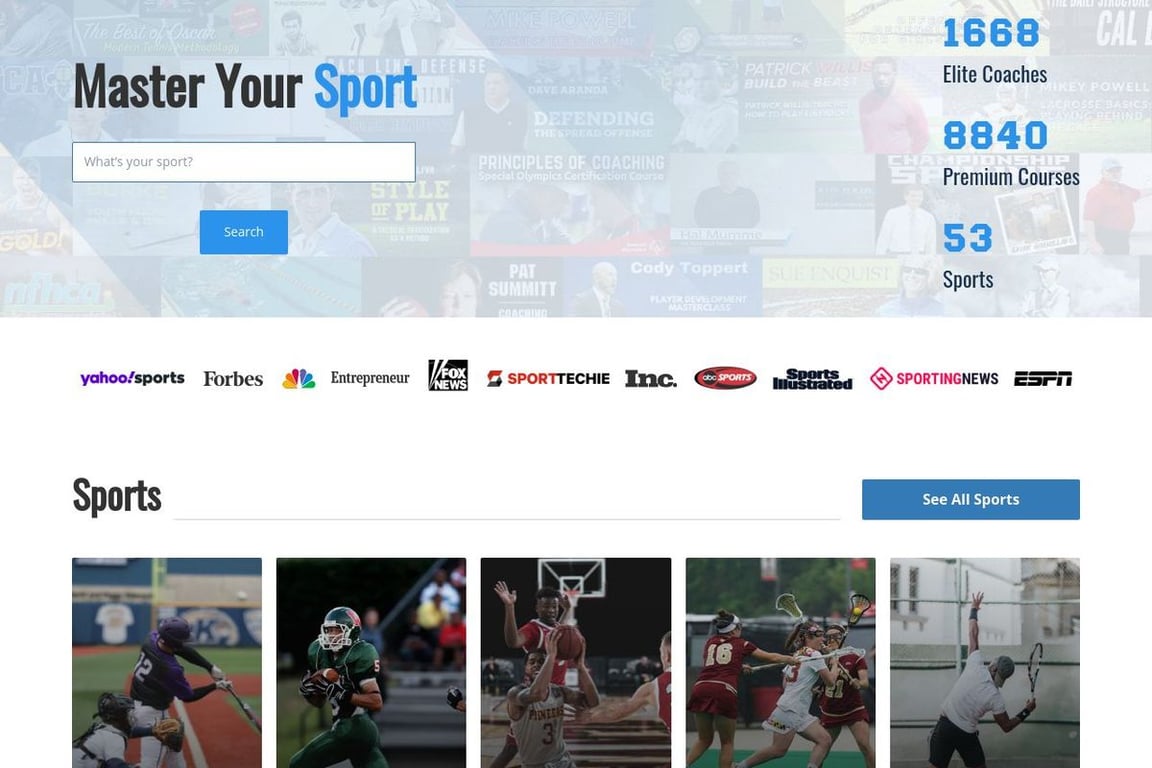CoachTube homepage