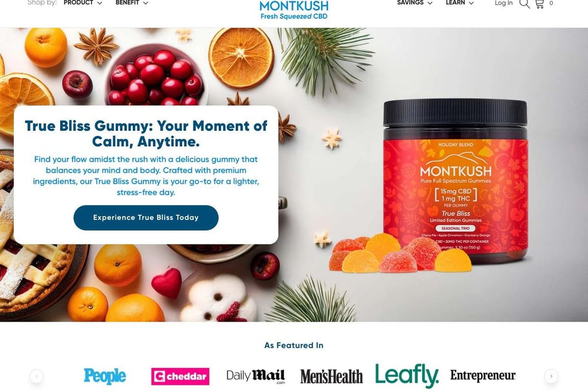 MONTKUSH CBD homepage