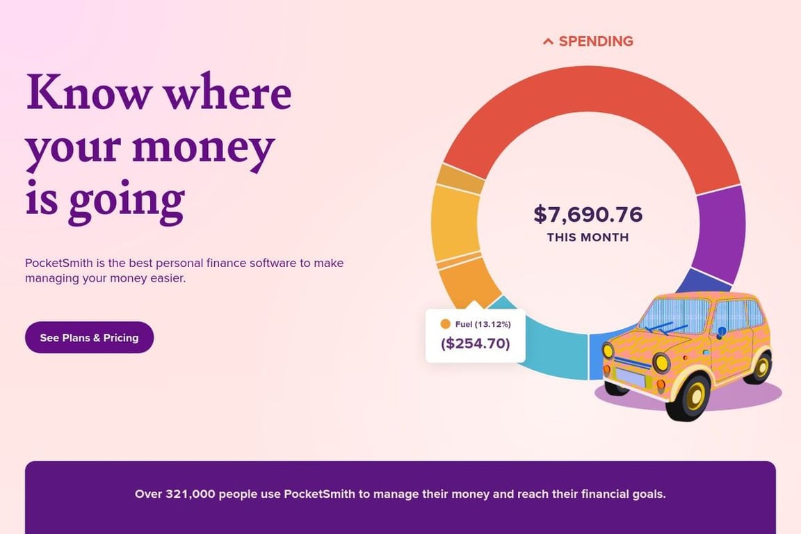 PocketSmith homepage