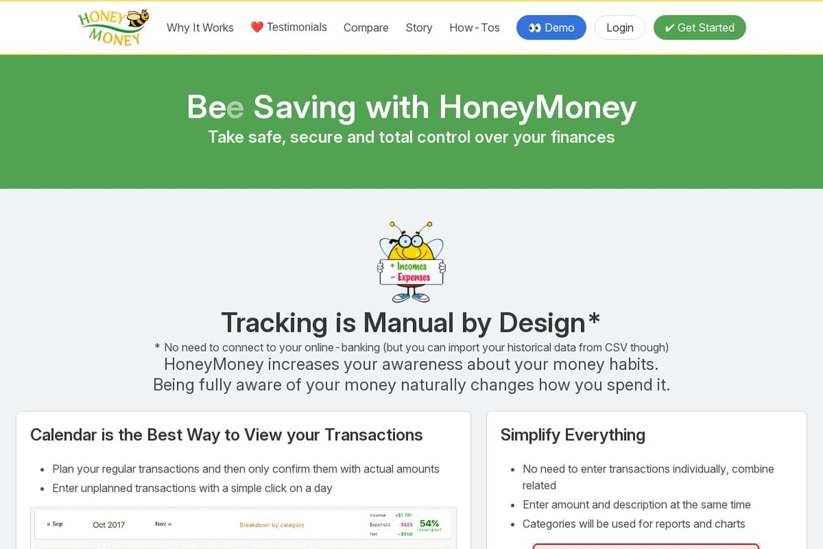 HoneyMoney homepage