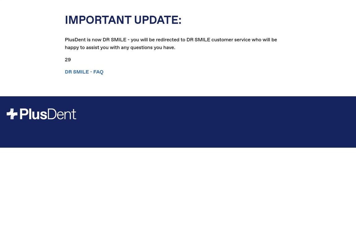 PlusDental UK homepage