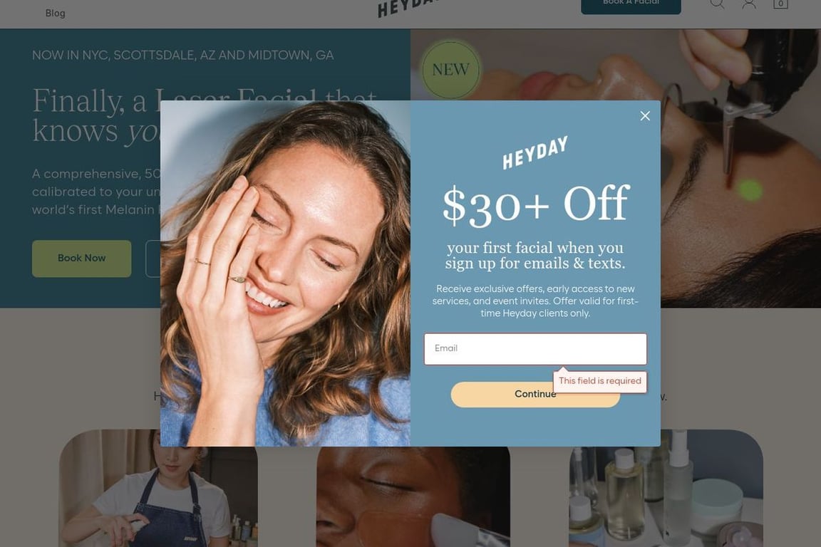 Heyday homepage