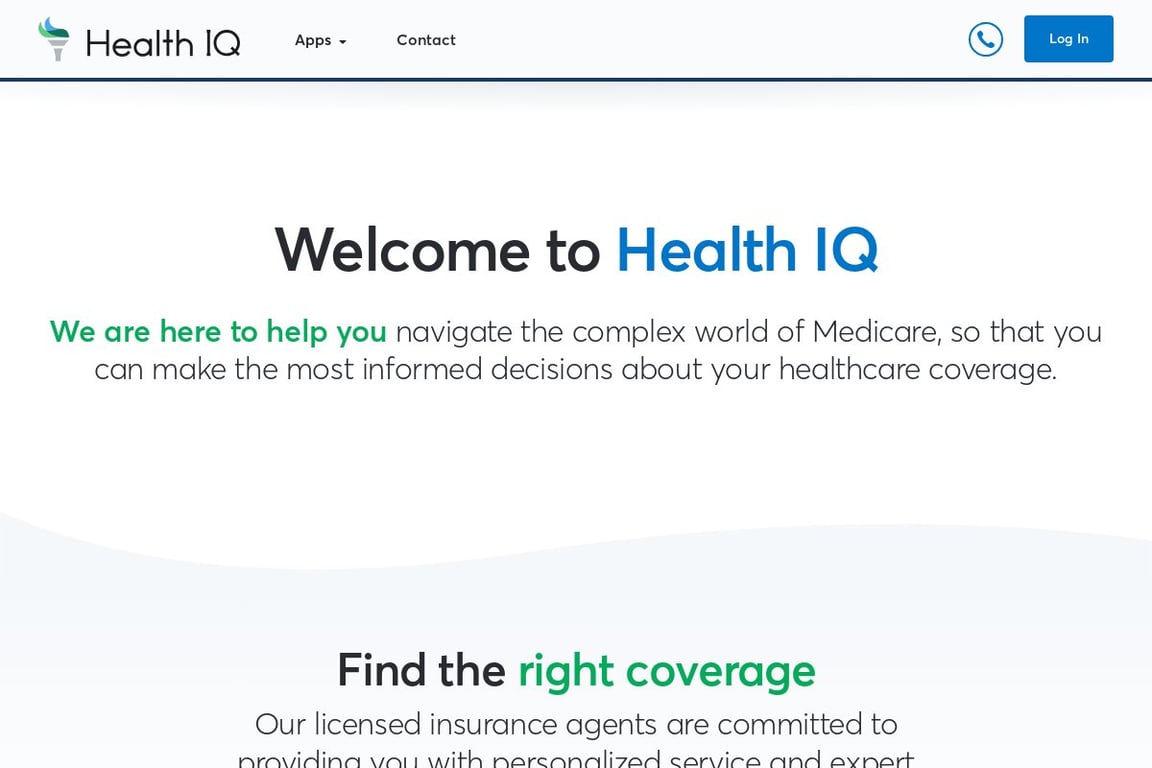 Health IQ homepage