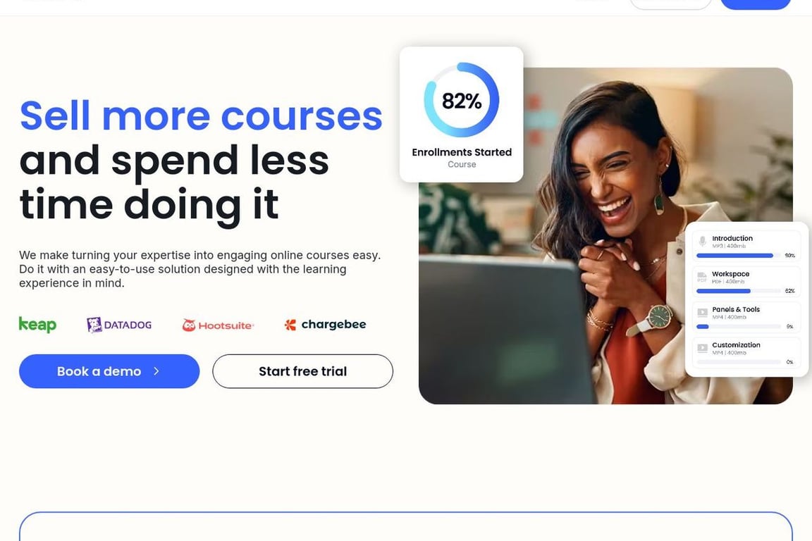 Thinkific homepage