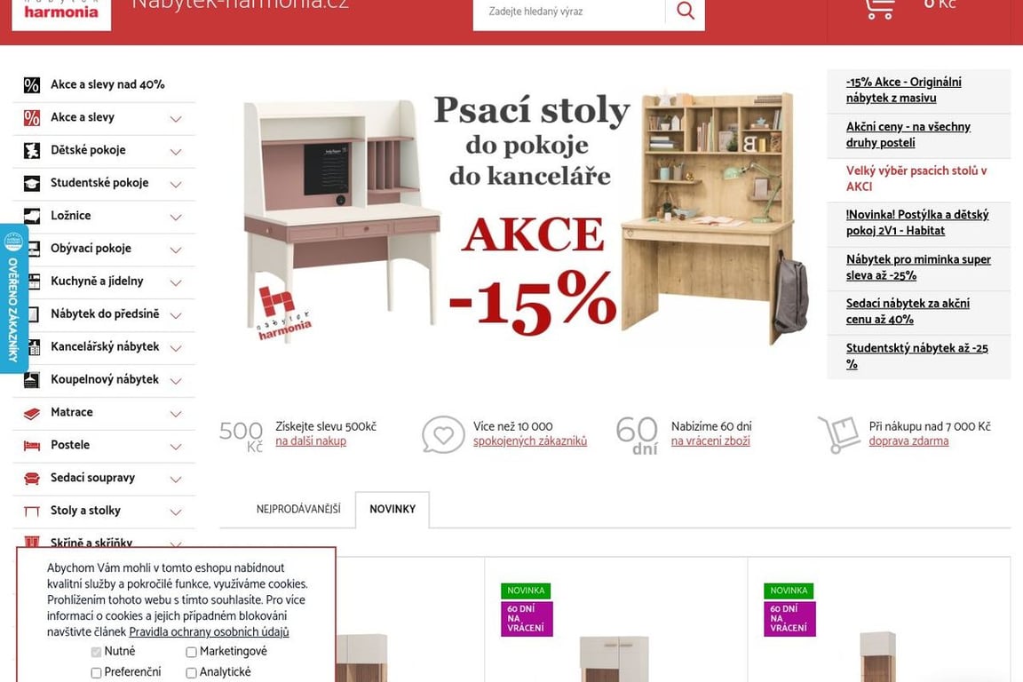 Nabytek-harmonia.cz/Nabytok-harmonia.sk homepage