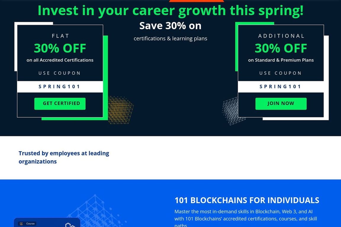 101 Blockchains homepage