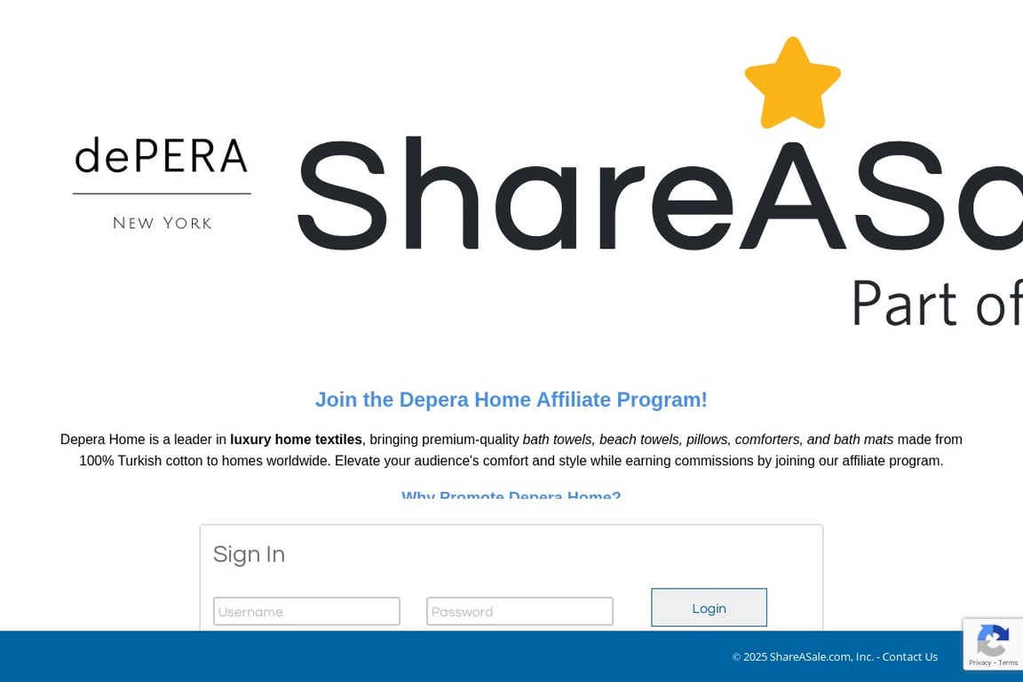 Enchante Home affiliate program signup page