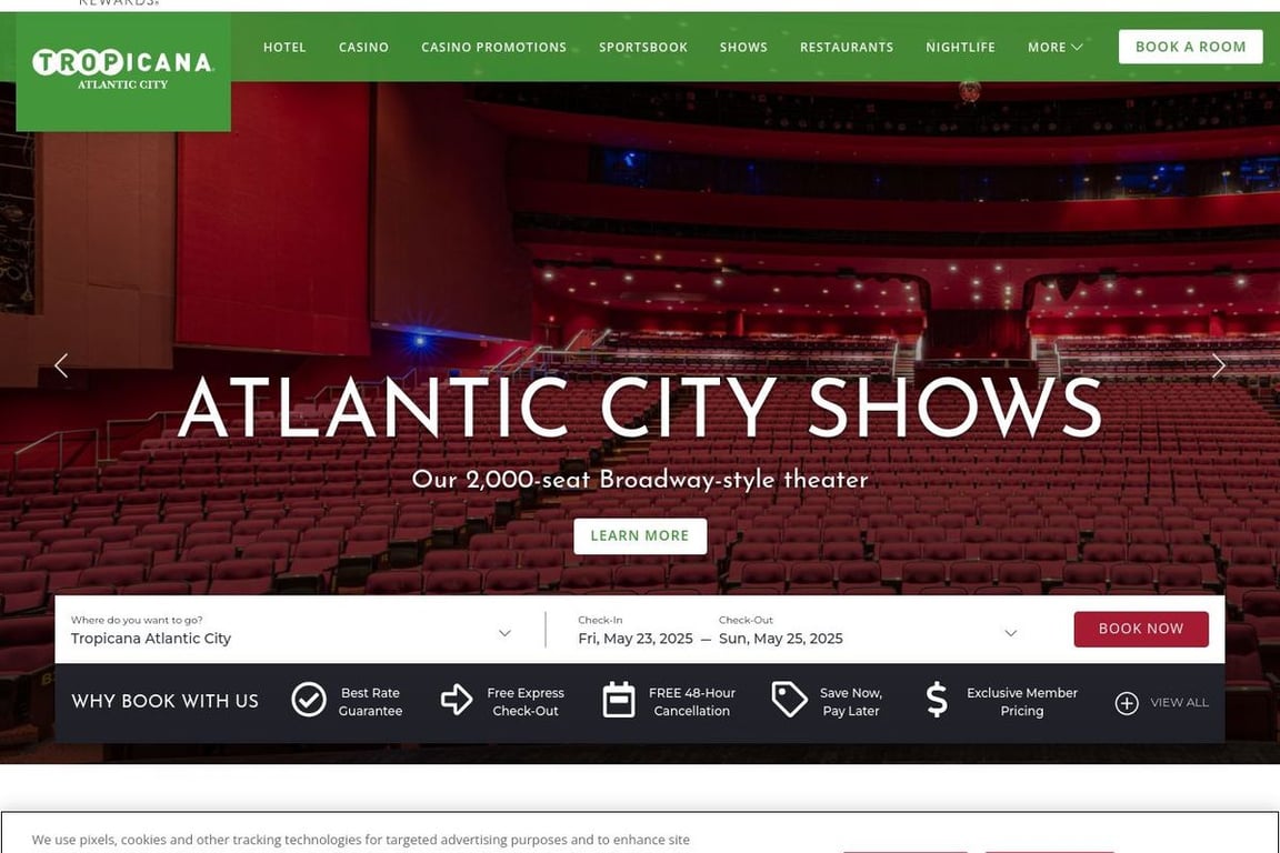 Tropicana Atlantic City homepage