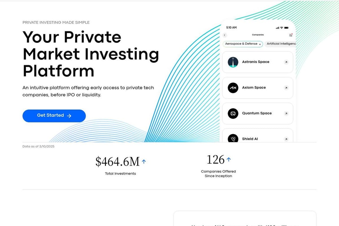 Linqto homepage