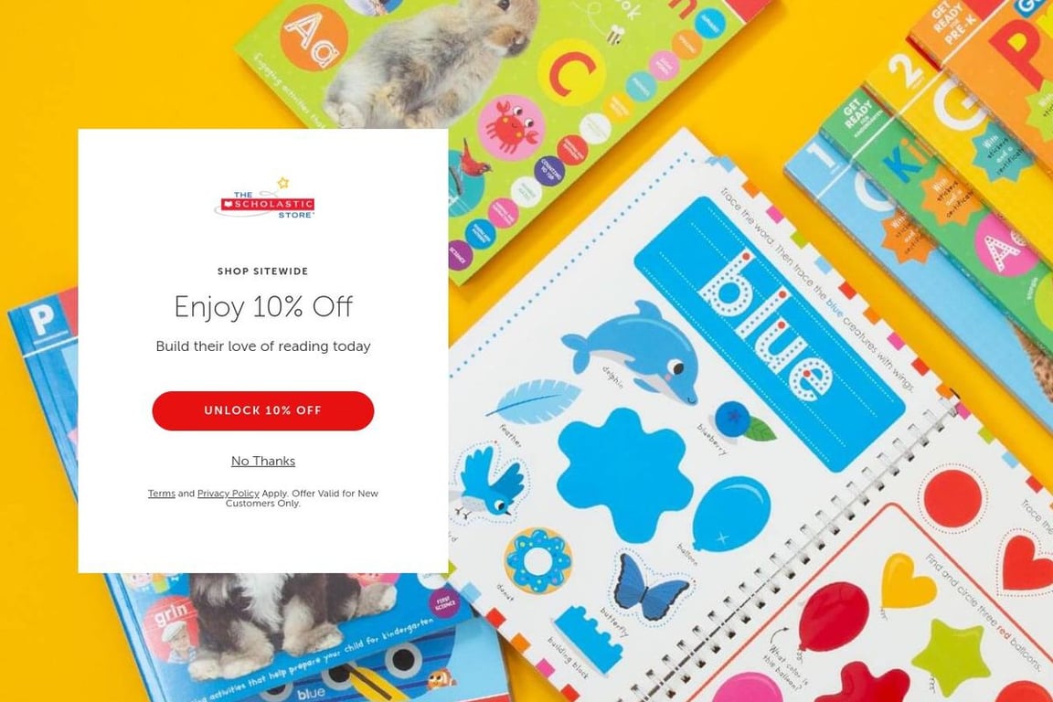 Scholastic affiliate program signup page