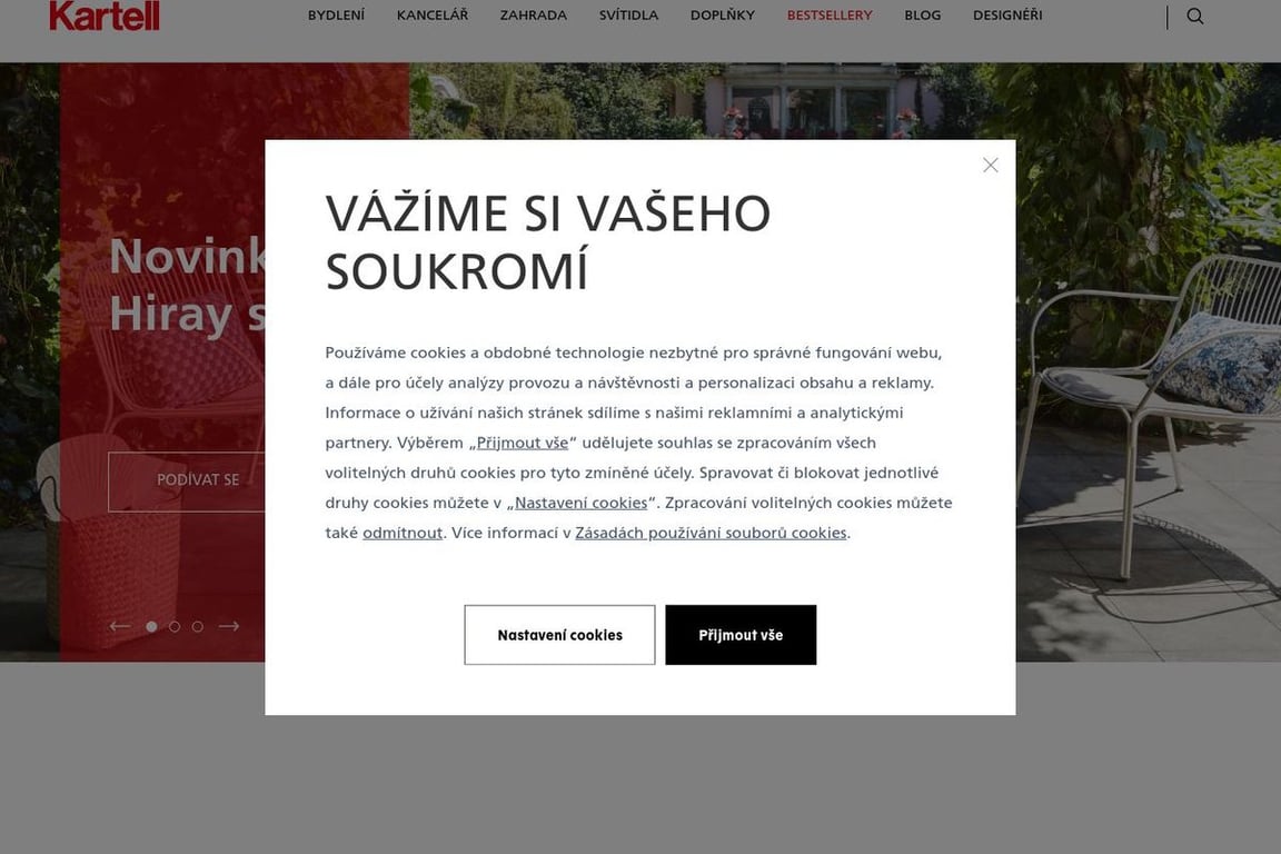 Kartellshop homepage