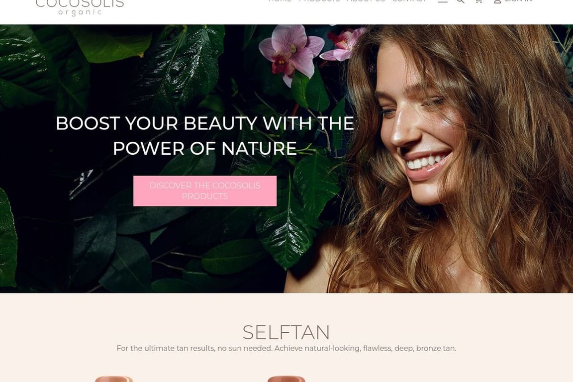 Cocosolis.com homepage