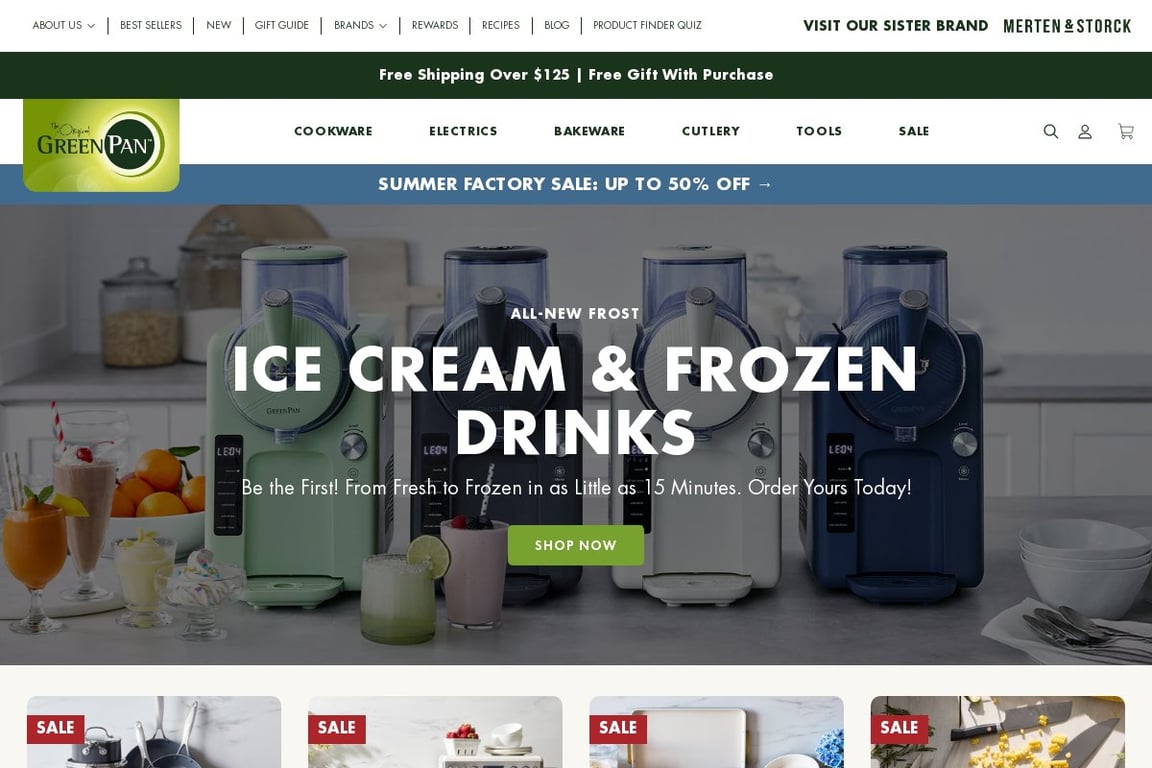 GreenPan homepage