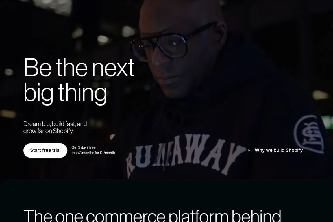 Shopify homepage