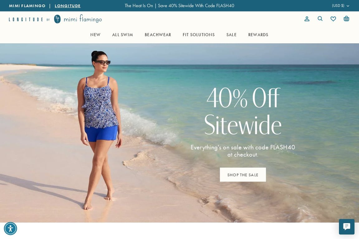 Longitude swim homepage