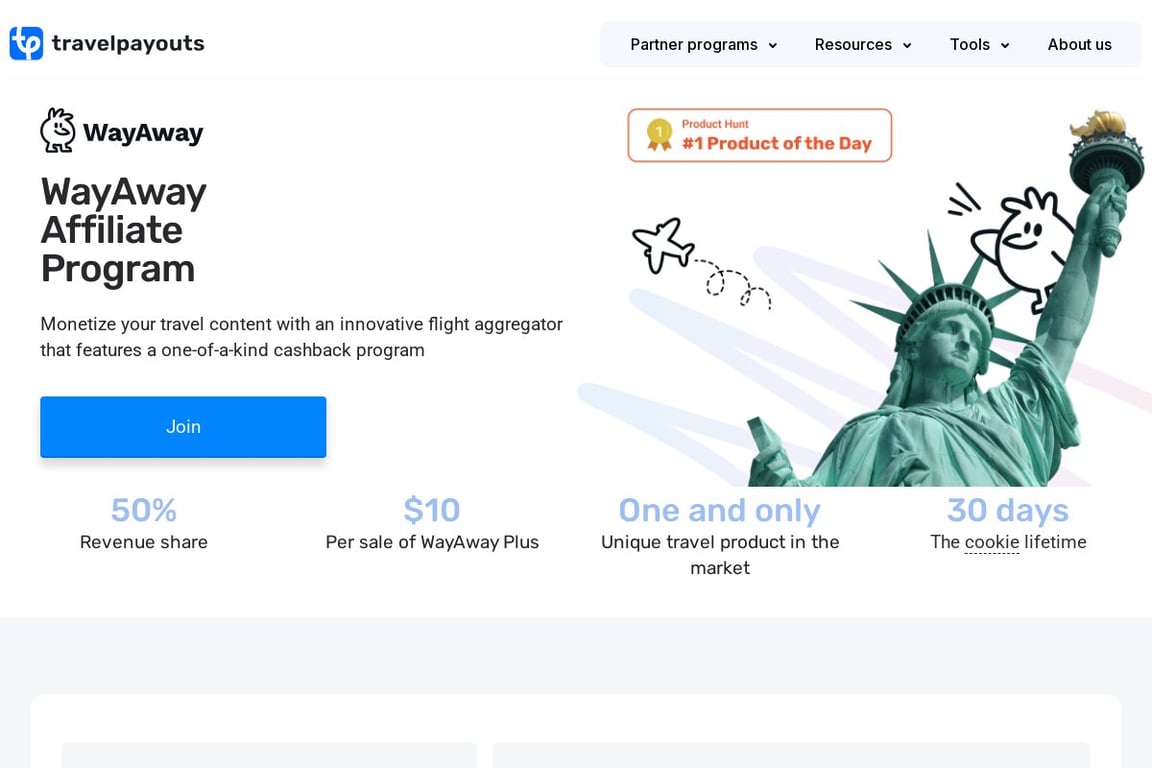 WayAway affiliate program signup page