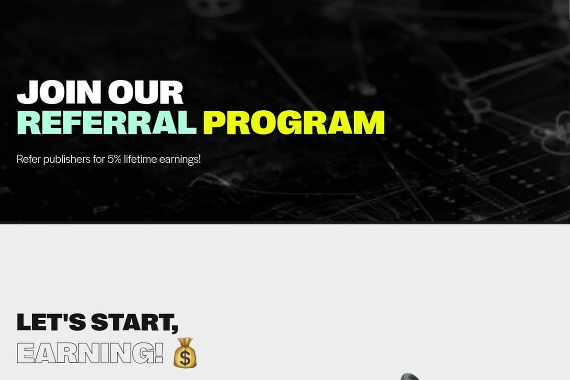 Adcash affiliate program signup page