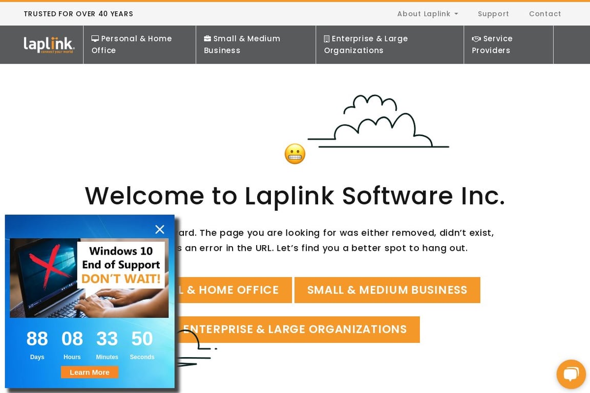 Laplink Software homepage