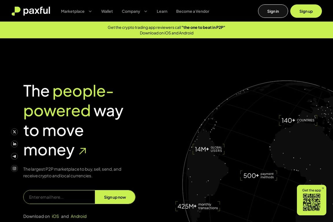 Paxful homepage
