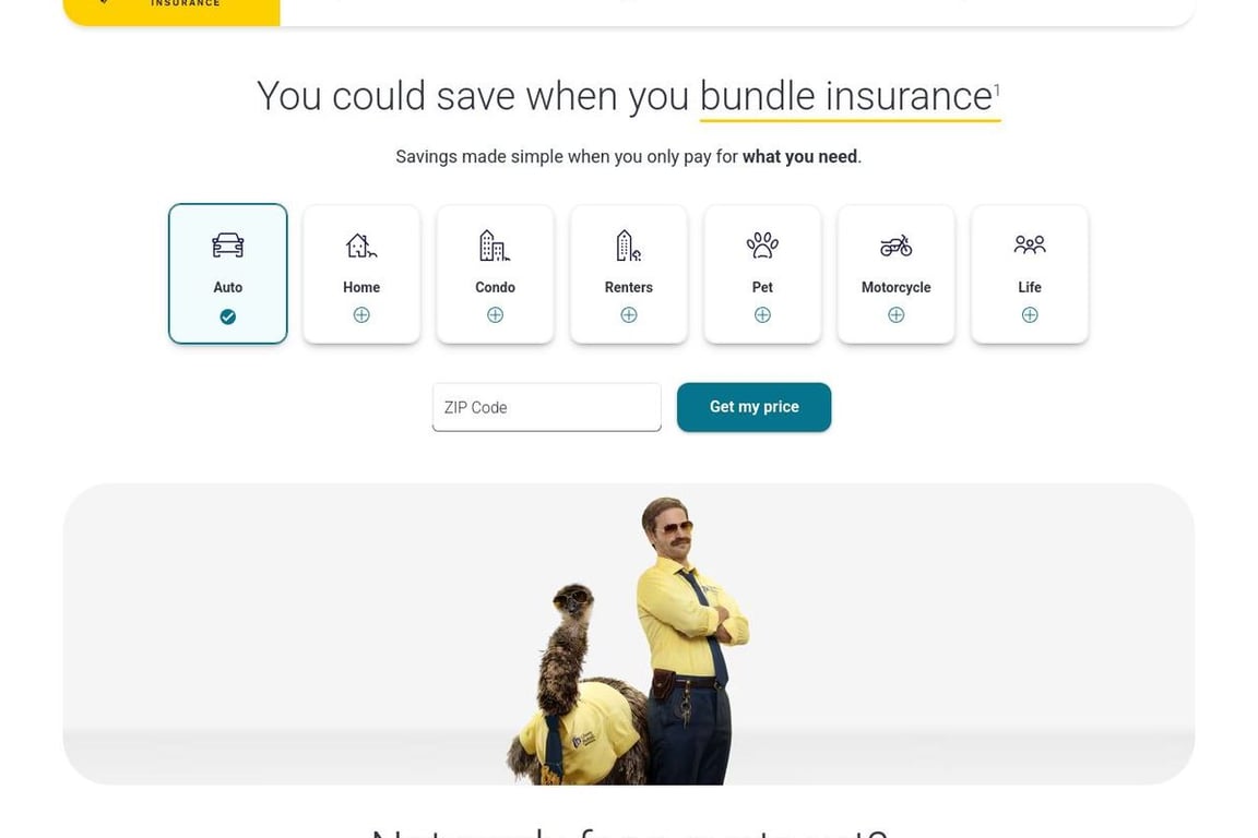 Liberty Mutual homepage