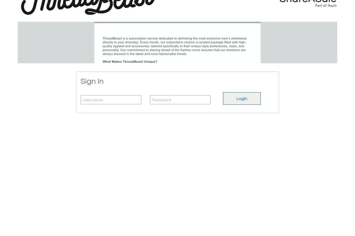 ThreadBeast Preferred affiliate program signup page