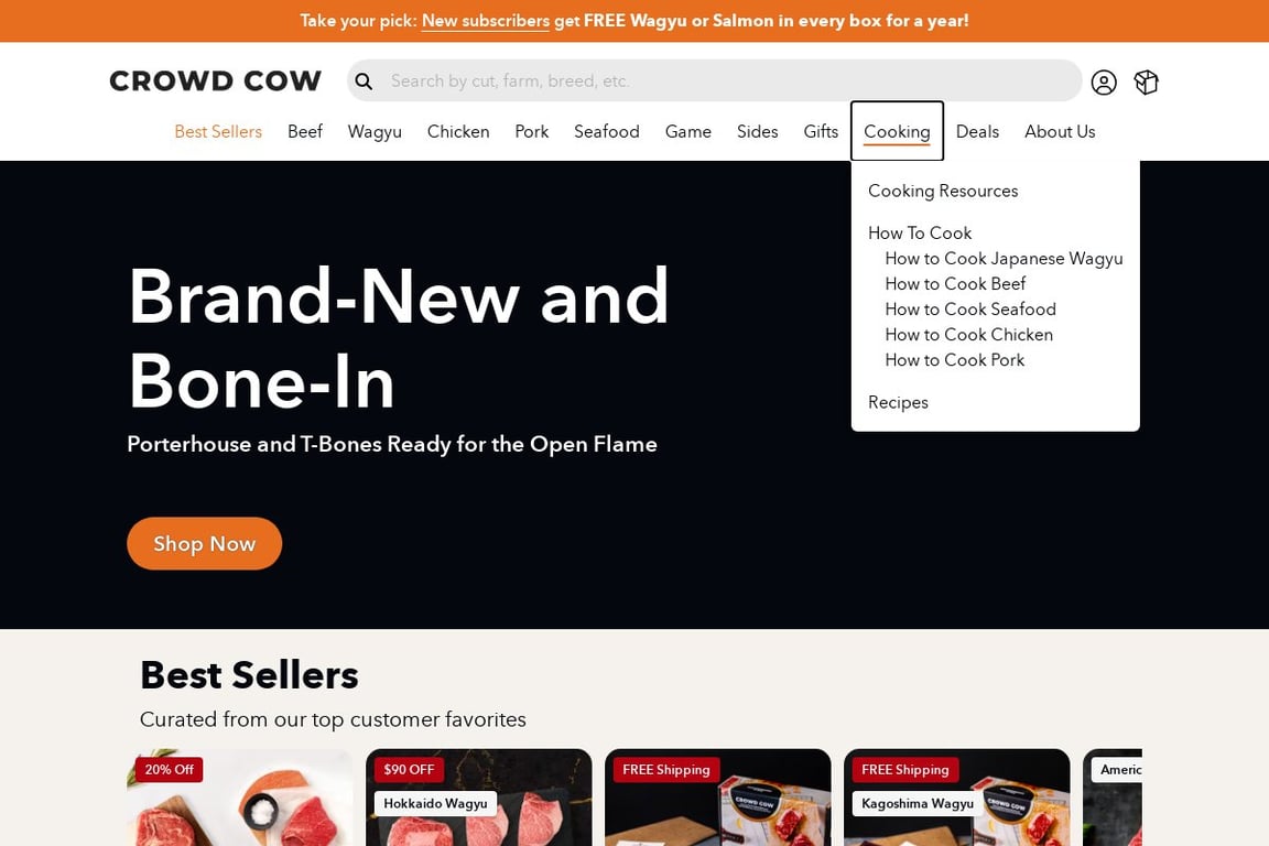 Crowd Cow homepage