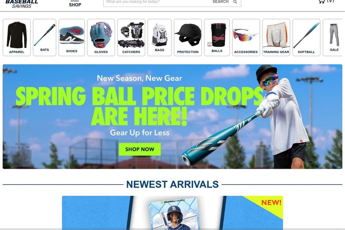 Baseball Savings homepage