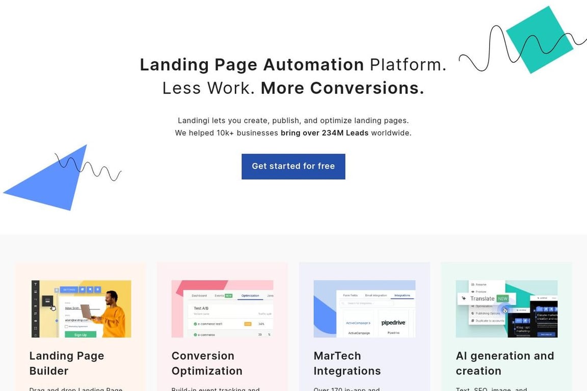 Landingi homepage