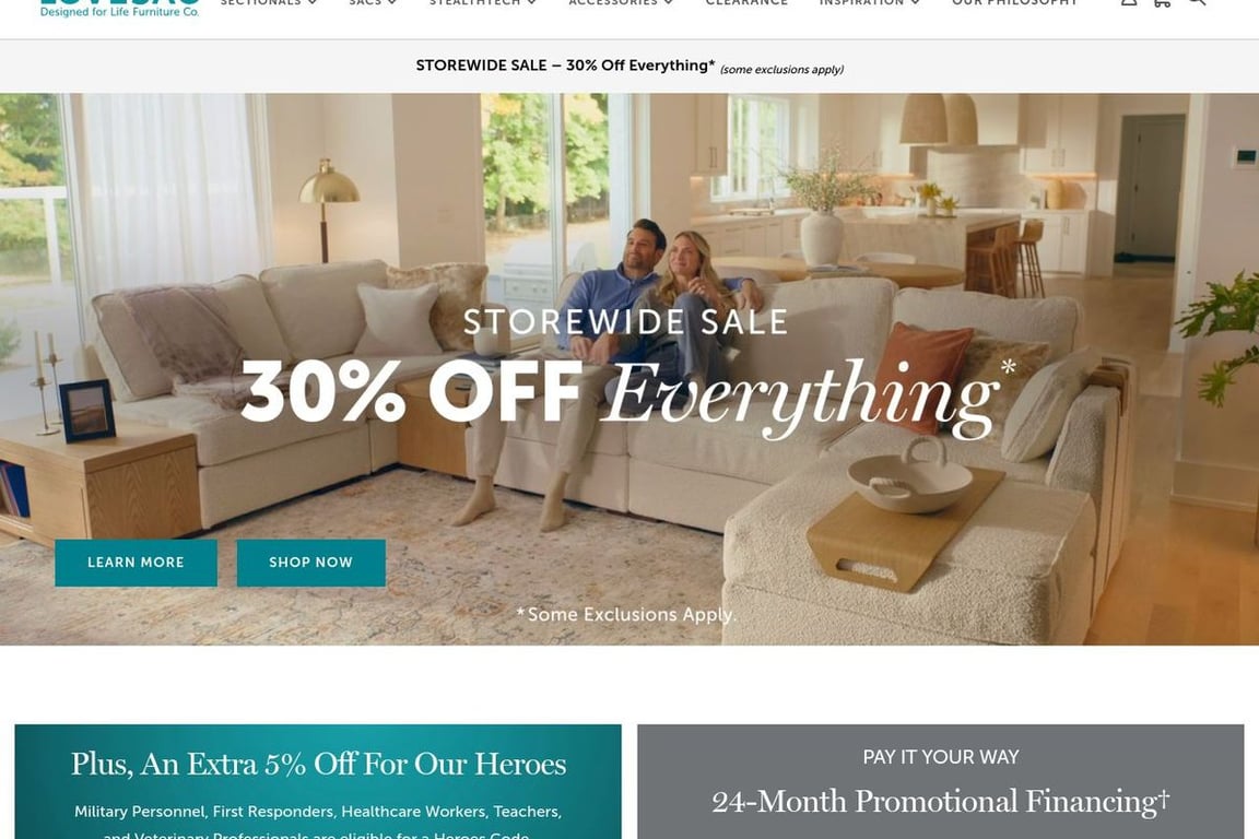 The Lovesac Company homepage