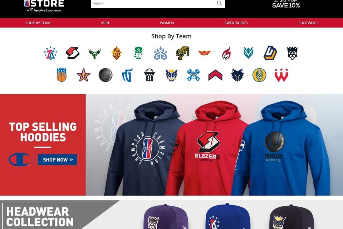 NBA2K Official Online Store homepage