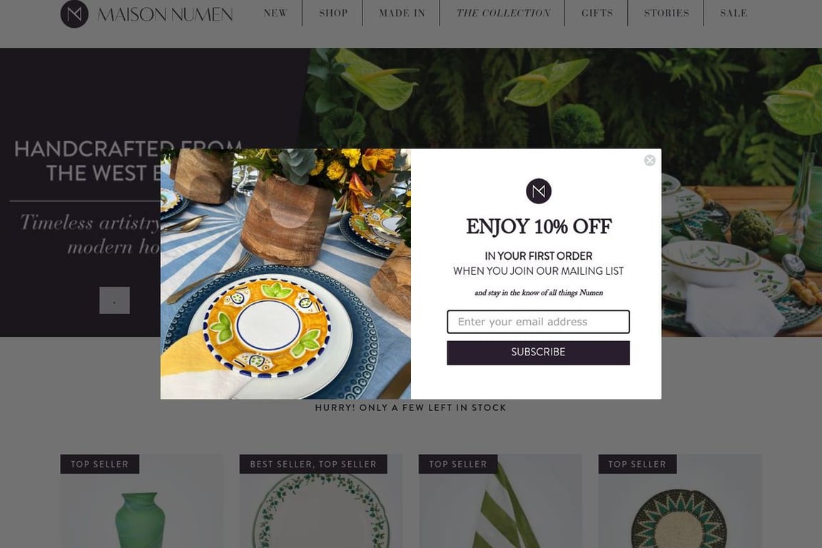 Maison Numen homepage