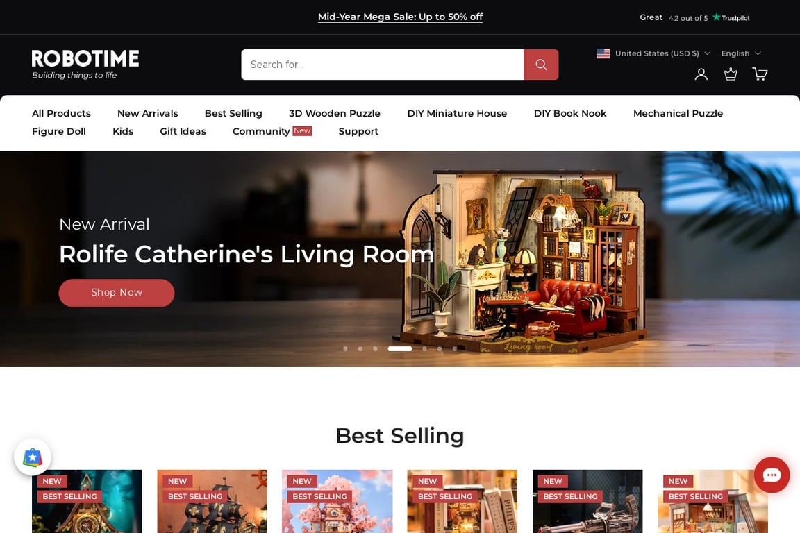 Robotime homepage