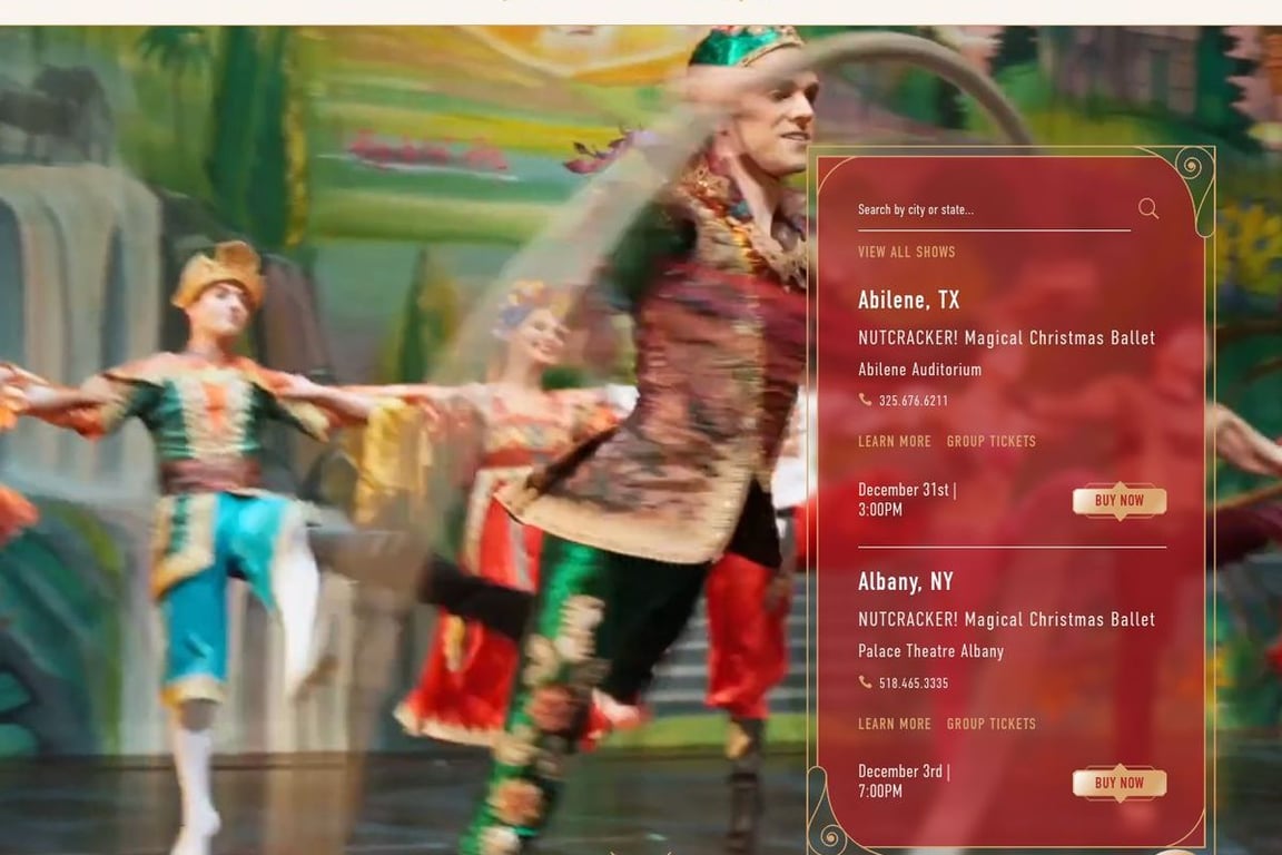 Moscow Ballet homepage