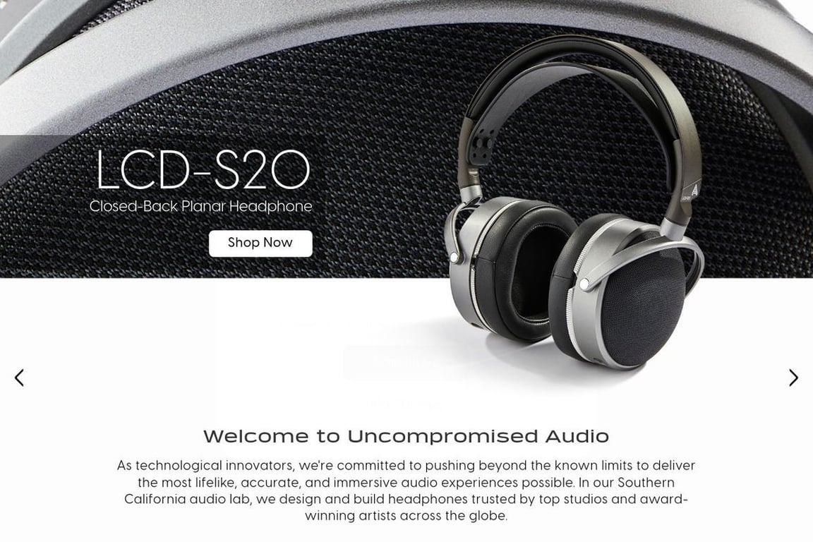 Audeze Preferred homepage