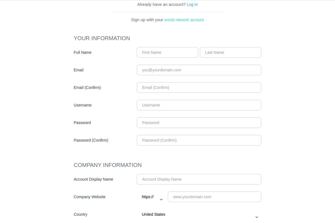 Brandless affiliate program signup page