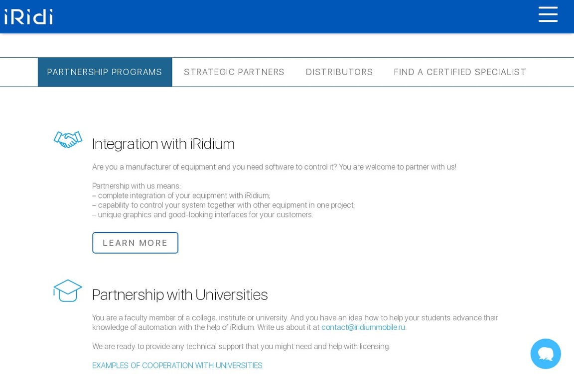 IRidium Mobile affiliate program signup page