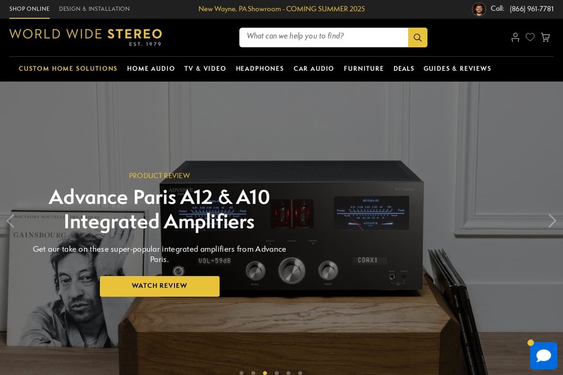 World Wide Stereo homepage