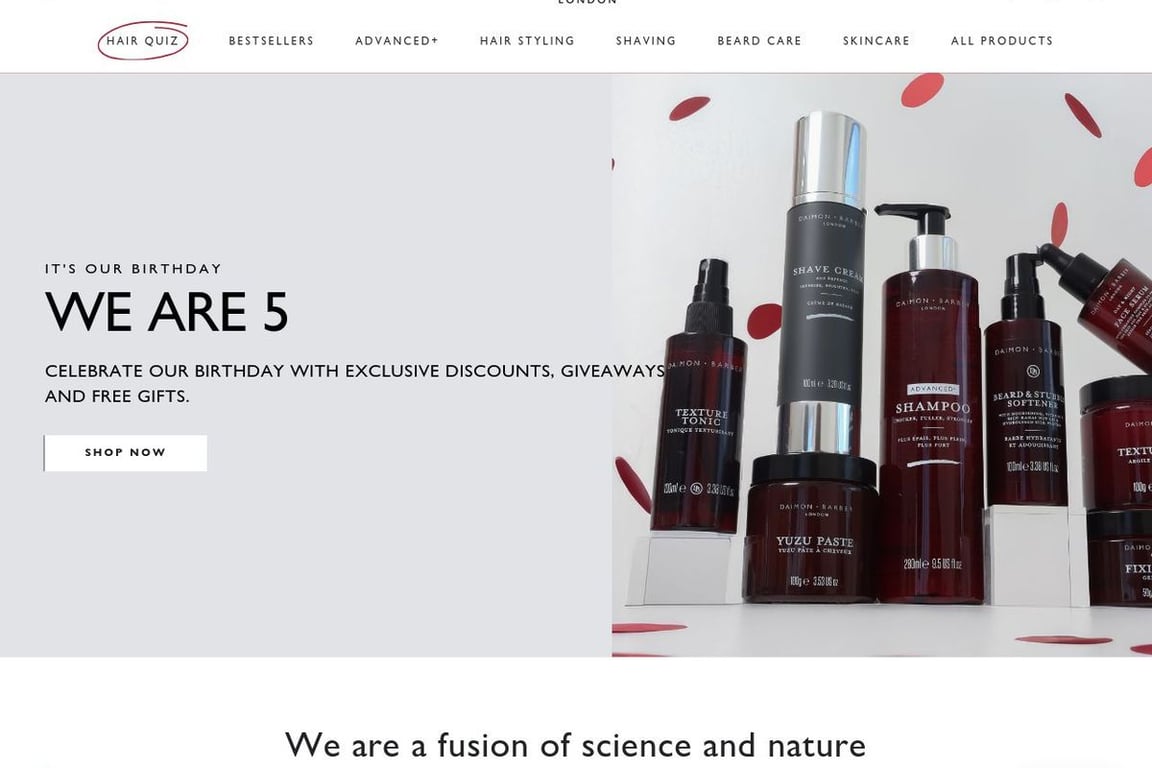Daimon Barber UK homepage