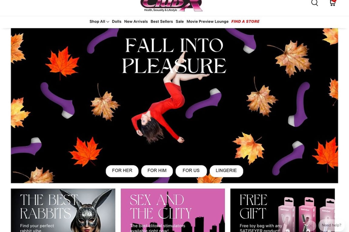 Club X AU homepage