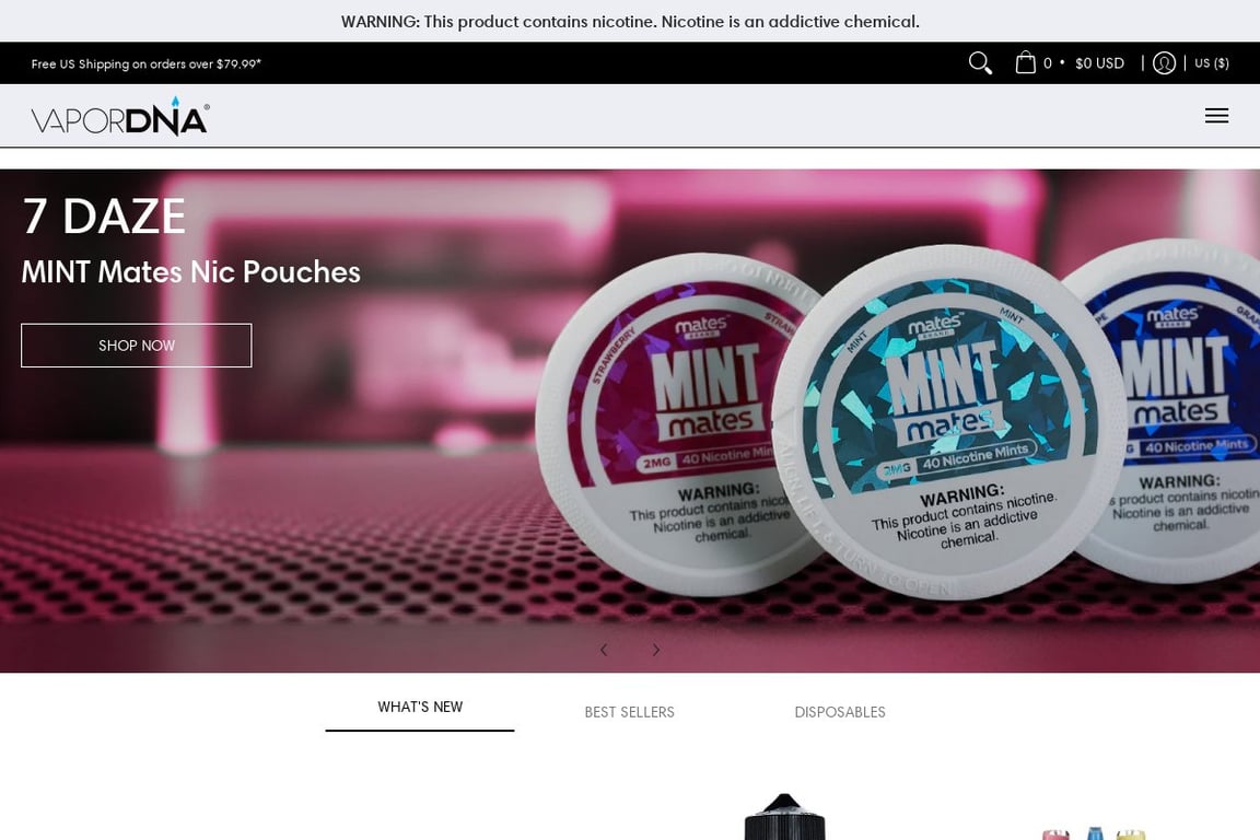 VaporDNA homepage