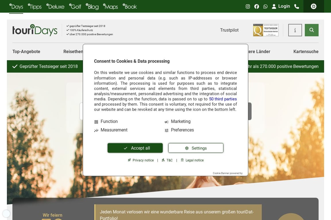 TouriDat DE homepage